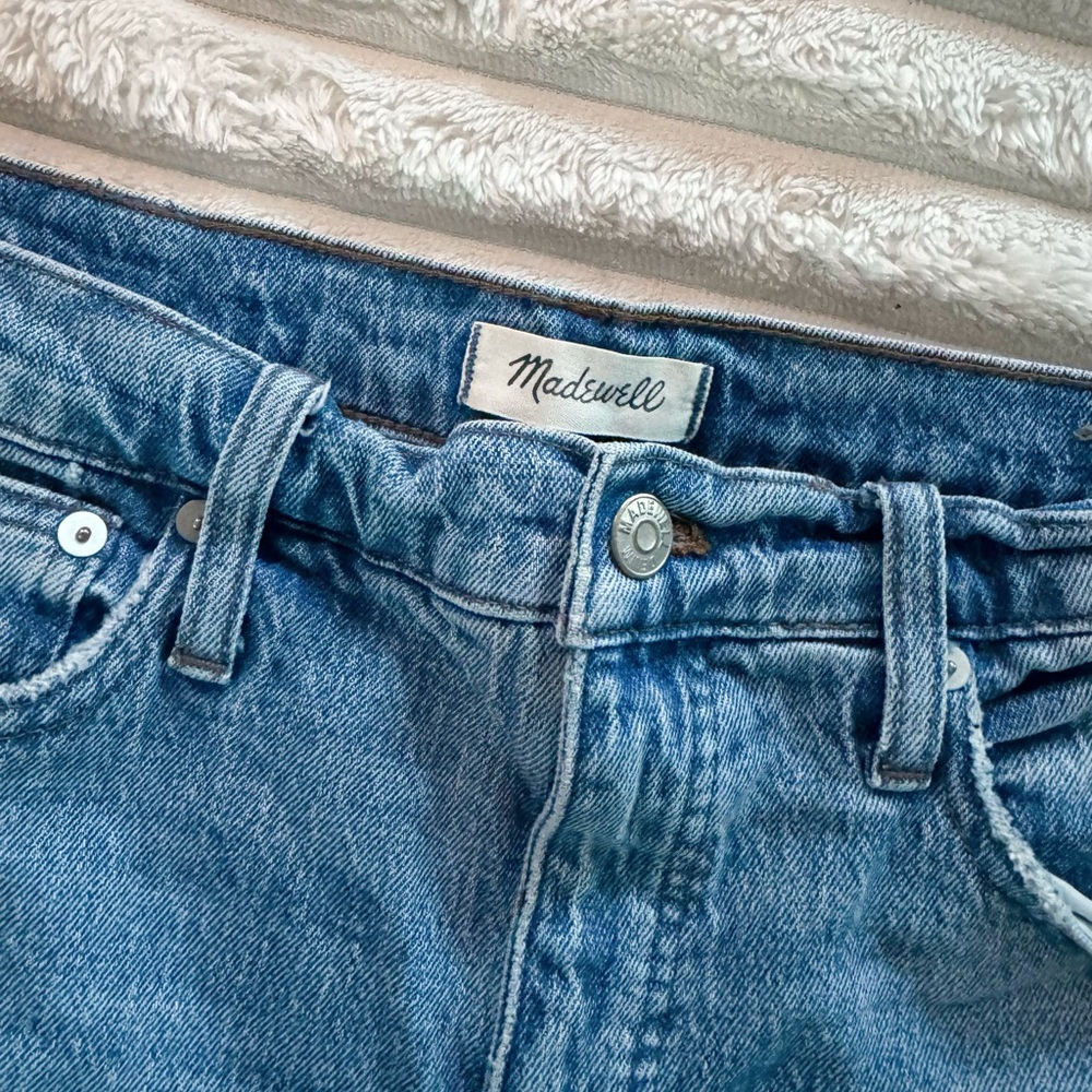 madewell high-rise medium wash jeans